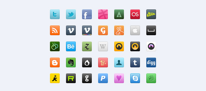 free-social-icoon-sets